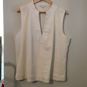 Preston & York Ivory V-Neck Blouse